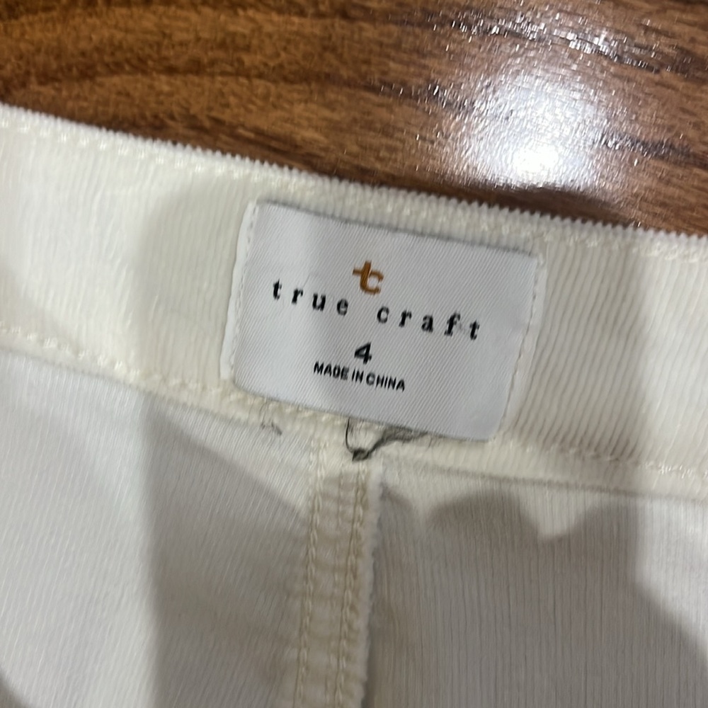 True Craft White corduroy Flare Leg Jeans - Picture 4 of 6